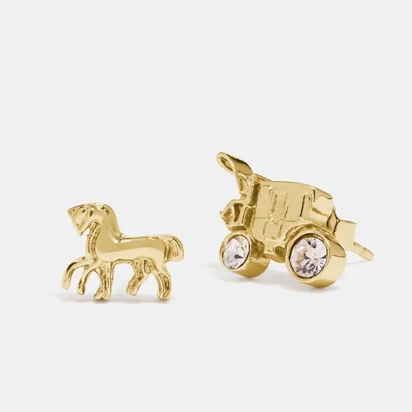 Coach horse and carriage earrings best sale